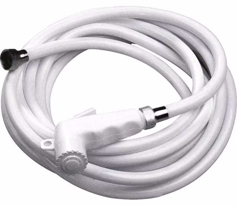 Doccia da esterno Plastimo, tubo in argento, lunghezza 3 metri, colore argento, lunghezza 3 metri