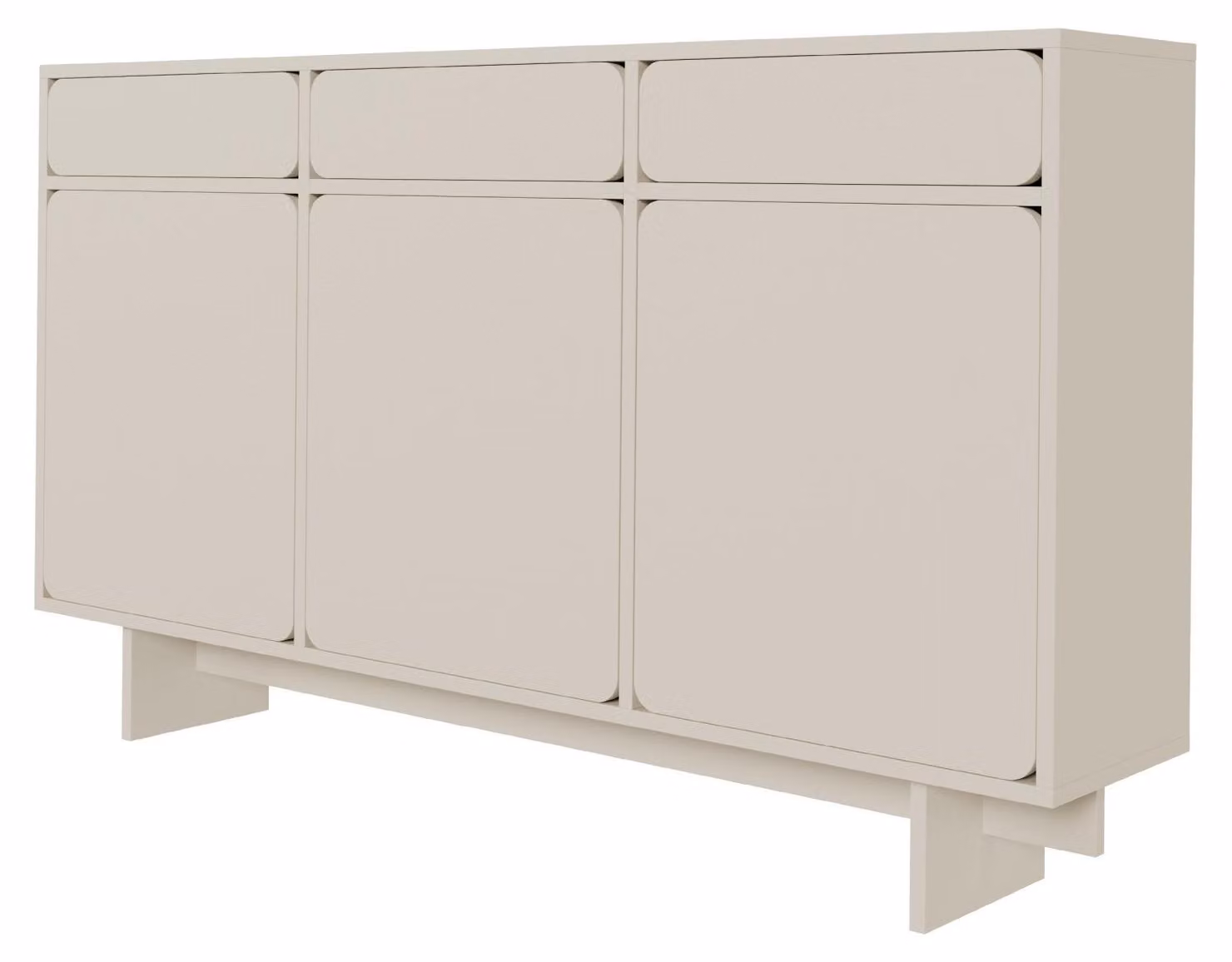Selsey WUWU - Credenza a 3 ante con 3 cassetti Greige 150 cm