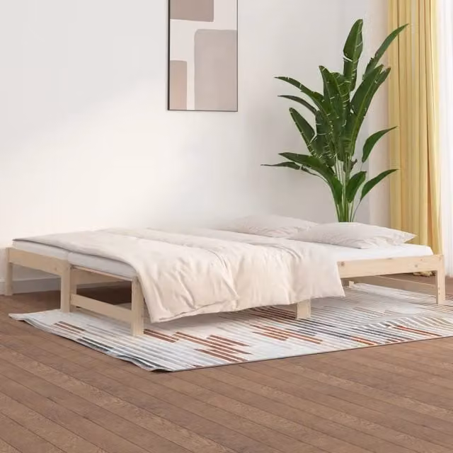 Dormeuse estraibile MERCATOXL in legno massello di pino bianco, L/P/H: 182 x 90 x 205,5 cm – 1