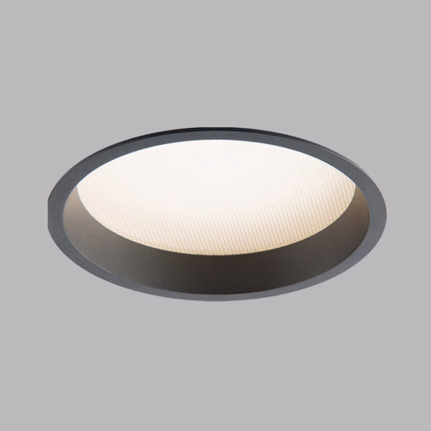Luce da incasso LED2 ZETA IP44 CRI90, variante: ZETA M, Ø 176 mm, 4000 K, NERO