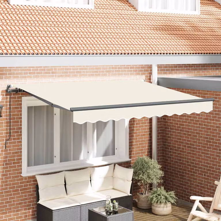 Tenda retrattile vidaXL in alluminio e poliestere color beige, L: 250 cm x P: 200 cm