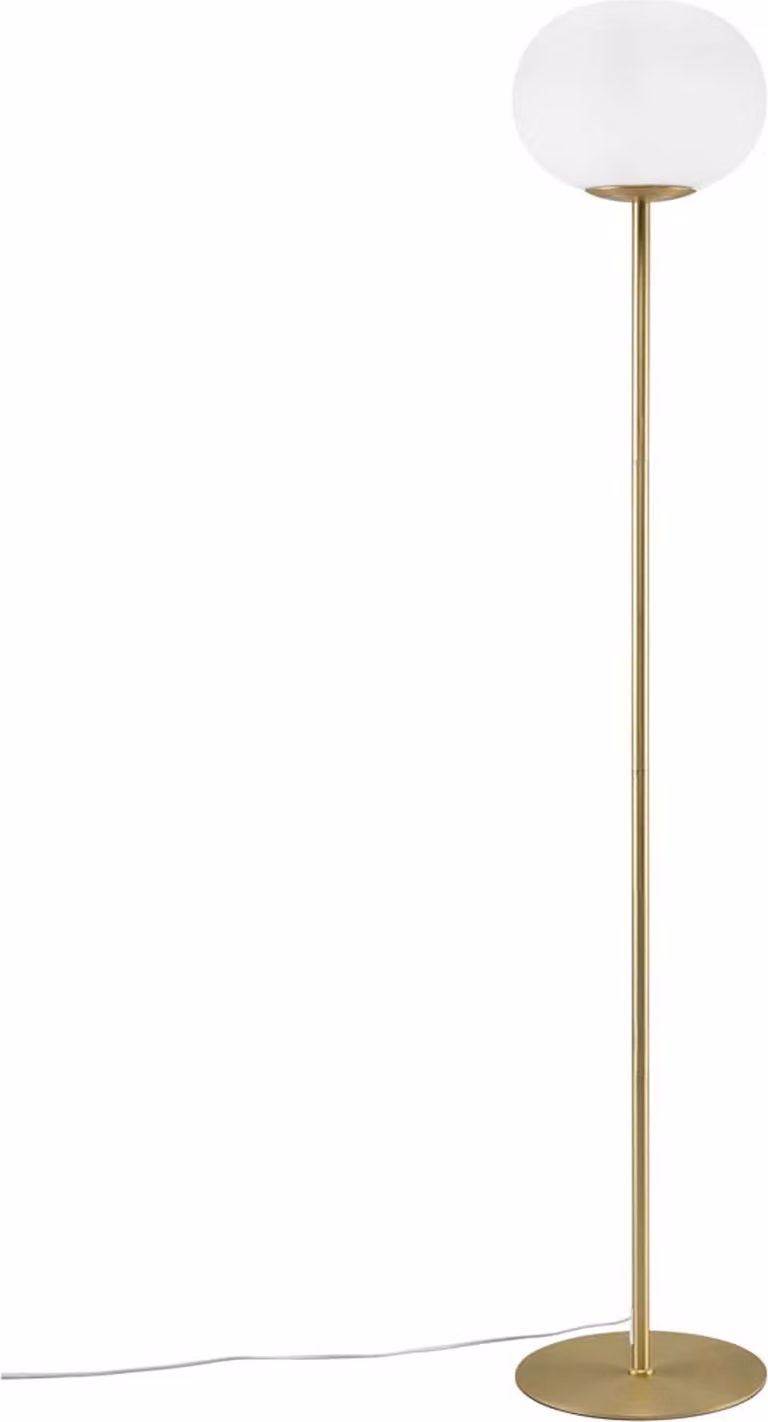 Lampada da terra Alton Ø 28 cm lampada da lettura ottone / bianco