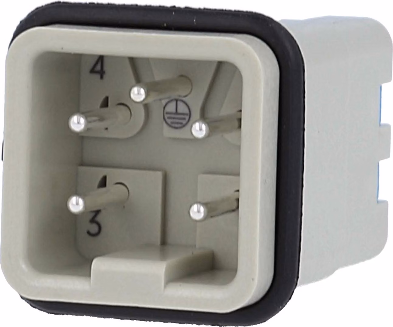HARTING Han 4A inserto maschio (M) connettore Quick-Lock, 4 poli+PE 230V/400V, 10A - 1 pezzo