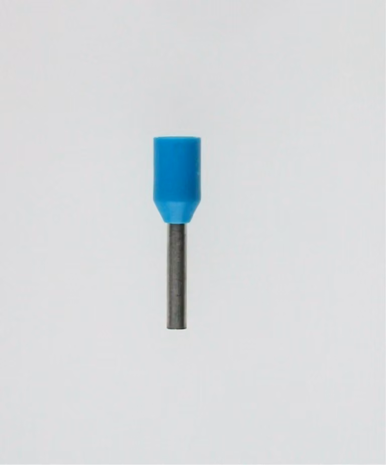 Capicorda DIN 46228 parte 4 isolati, dimensione N, codifica colore TM sezione 0,75 mm² blu - 1 pezzo