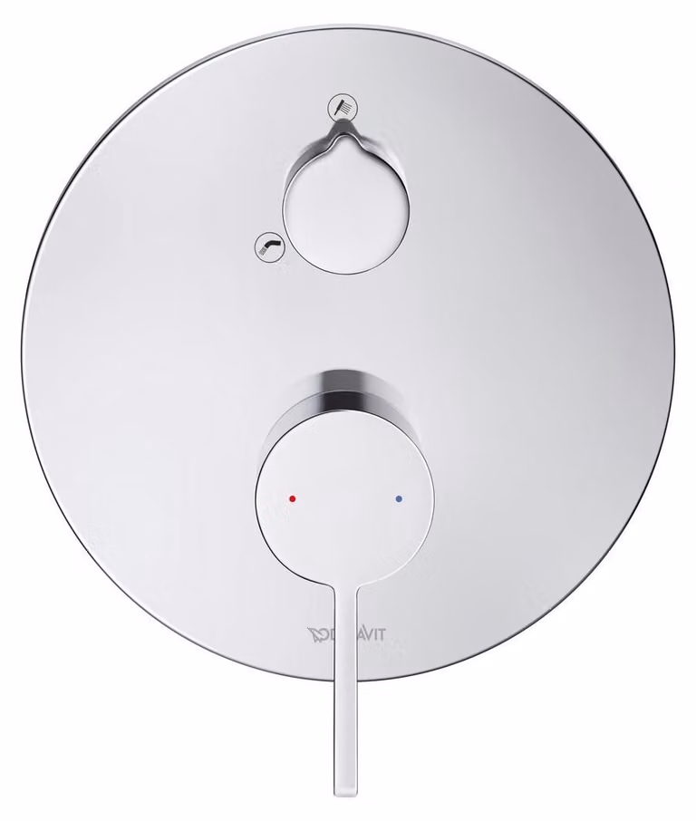 Duravit D-Neo mitigeur monocommande de baignoire encastré, 2 consommateurs, avec vanne déviatrice, DE5210012010, DE5210012010