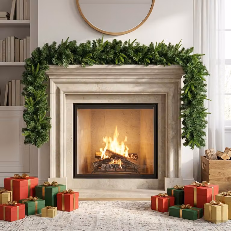 vidaXL Ghirlanda di Natale Verde 270 cm PVC e PE