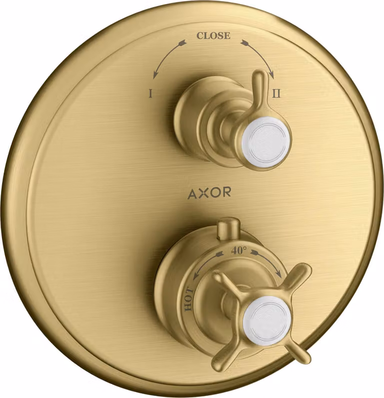 hansgrohe AXOR Thermostat Montreux encastré avec vanne d'arrêt ou vanne de commutation, 16820250, 16820250