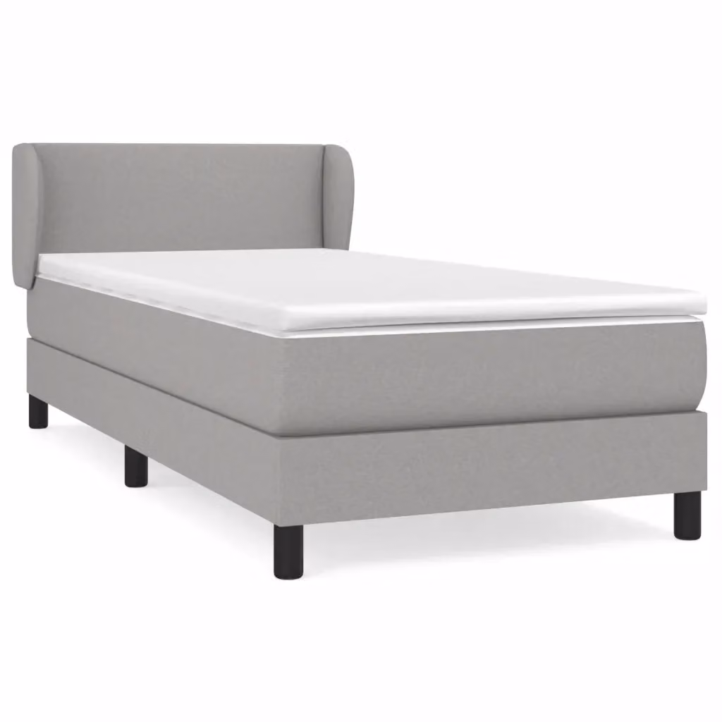Letto Ibrido con Giroletto a Molle e Materasso vidaXL, Grigio e Bianco, L/P/H: 100 x 200 x 88 cm – 2