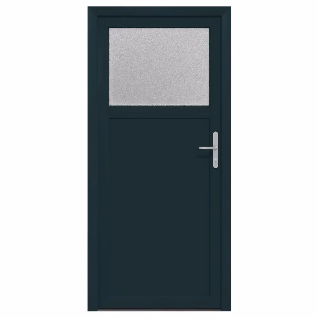 Porta d'ingresso laterale moderna vidaXL in PVC color antracite L: 98 cm, H: 198 cm – 2