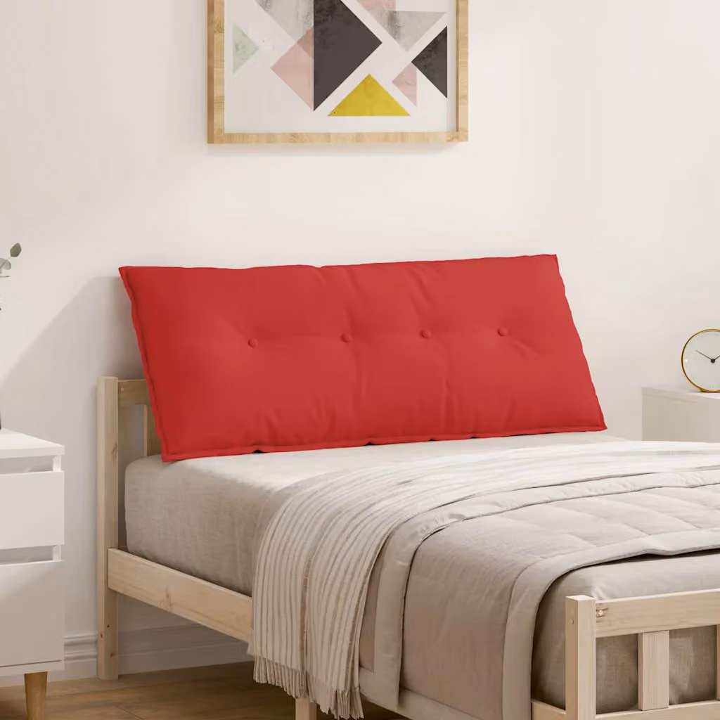 Cuscino per schiena vidaXL rosso con rivestimento rimovibile in poliestere L 120 x P 19 x H 50 cm