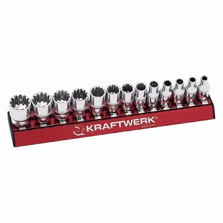 KRAFTWERK KRA 130990 Set di chiavi a bussola MAGALU, set di chiavi a bussola COMBI da 1/4", 13 pezzi.