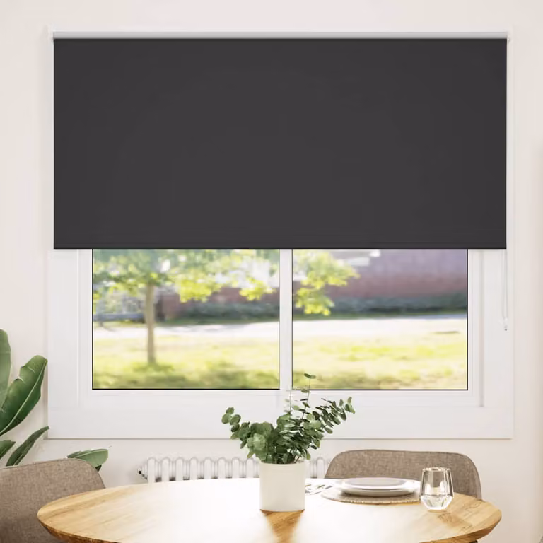 Tenda a Rullo Oscurante vidaXL in Poliestere, Colore Antracite, L: 160 cm x H: 150 cm