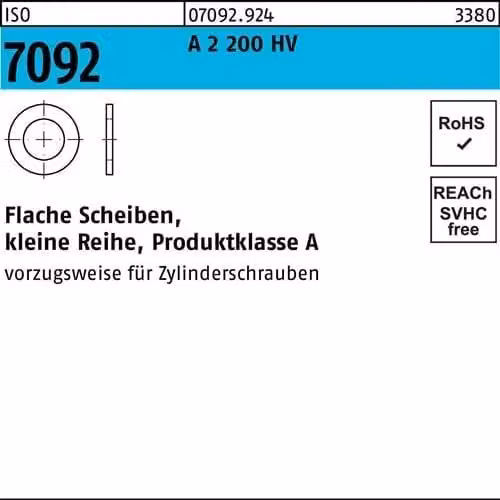 Dischi Reyher ISO 7092 A2 12(13x20x2) HV 070929240120000 (100 pezzi)