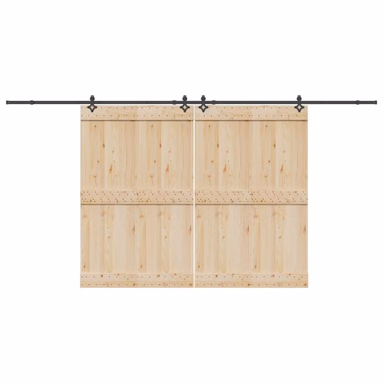 vidaXL Kit di Binari per Porte Scorrevoli in Acciaio Nero Opaco