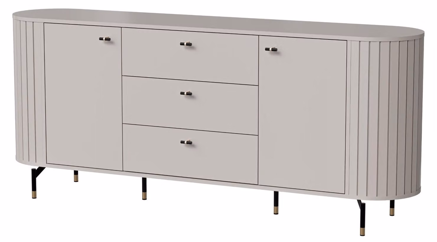 Credenza Zama cassettiera 190x40x81cm 2 ante colore selezionabile, cashmere