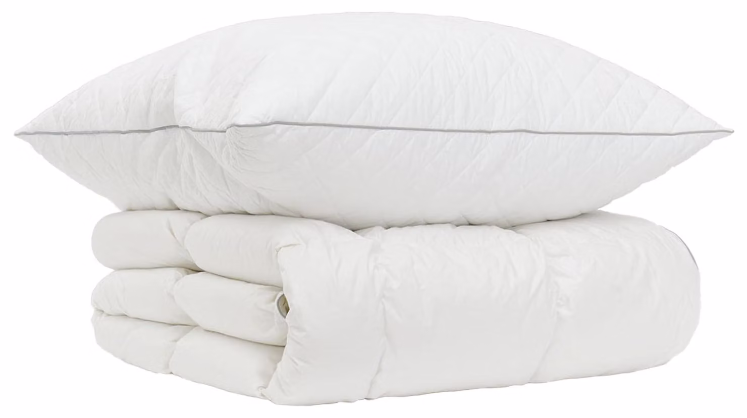 Set di piumini per letto in piuma d'oca, 90%, modello FULDA, 2 pezzi, dimensioni 137 x 200 cm, per l'inverno