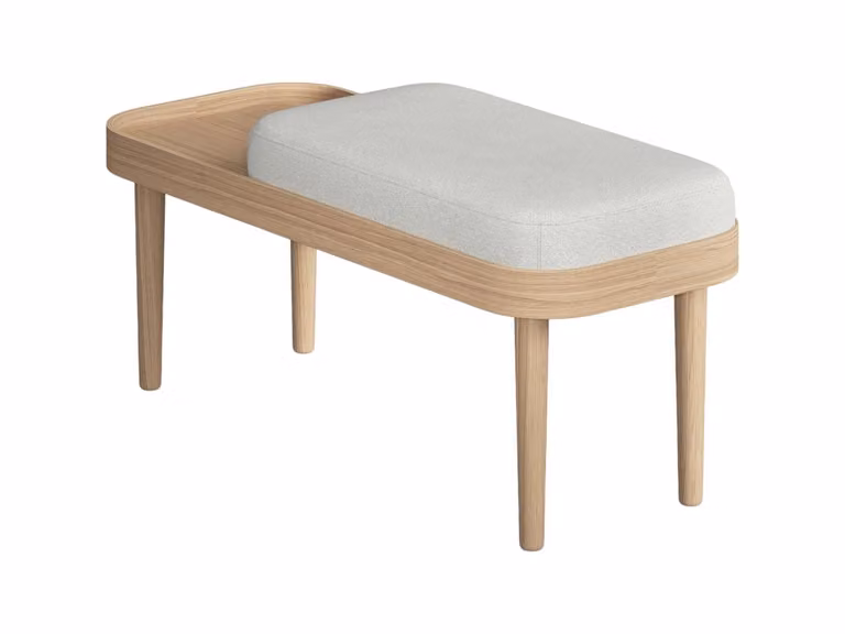 Serena Panca Cuscino Rivestito - Rovere Naturale