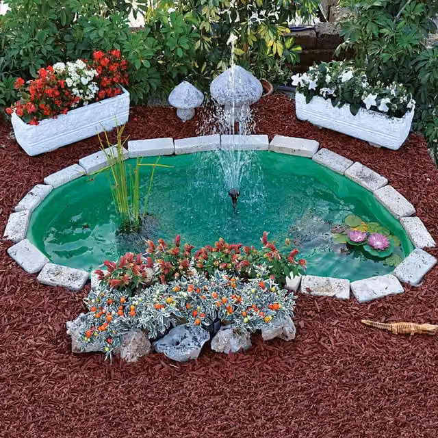 Laghetto Artificiale da Giardino 185x115x36 cm in Polietilene 270 Litri Verde