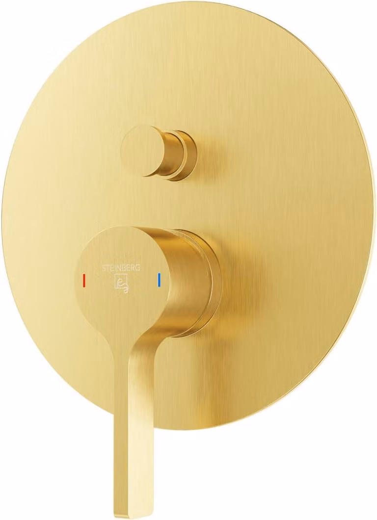 Steinberg Série 280 Mélangeur douche/bain, Set de finition, encastré, 2 consommateurs, rond, 28021033BG, 28021033BG