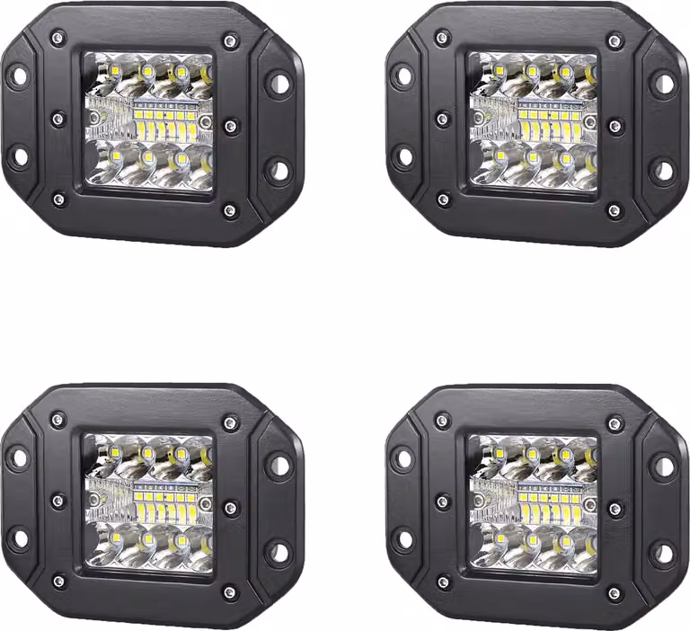 Luce da lavoro a LED, luminosità 42W, design impermeabile, 4 faretti da 42W