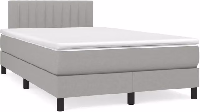 Letto Ibrido vidaXL con Struttura in Legno di Pino e Materasso Grigio e Bianco L/P/H: 120 x 200 cm