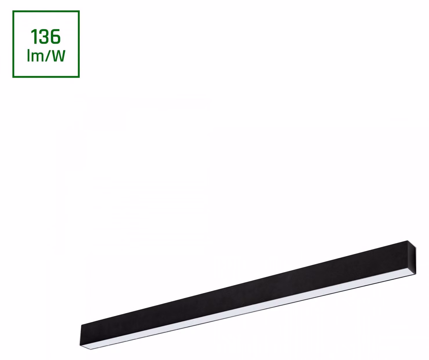 Lampada a soffitto LED ALLDAY GO, 112 cm, 36W, luce bianca neutra, colore nero