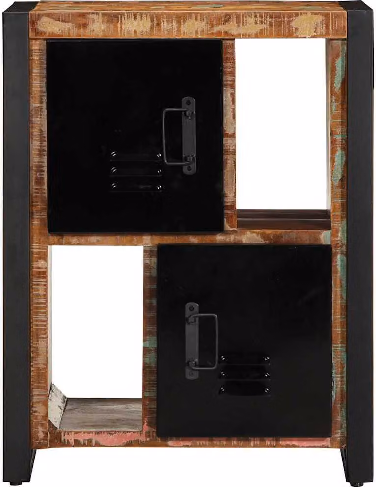 Credenza Multicolore 55x35x70 cm in Legno Massello Recupero