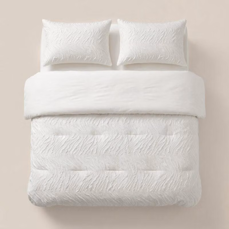 Sleeptime, coperta trapuntata "Lazy", color beige, 240 x 200 cm, con federe