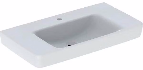 Geberit Renova Plan, lavabo avec tablette, 90x48 cm, 1 trou pour robinet, sans trop-plein, 501703, 501.703.00.8, 501.703.00.8