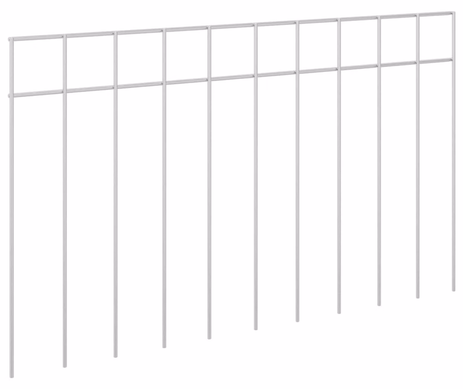 Pannelli per recinzione da giardino, 24 pezzi, 50 x 30 cm, acciaio zincato, colore argento