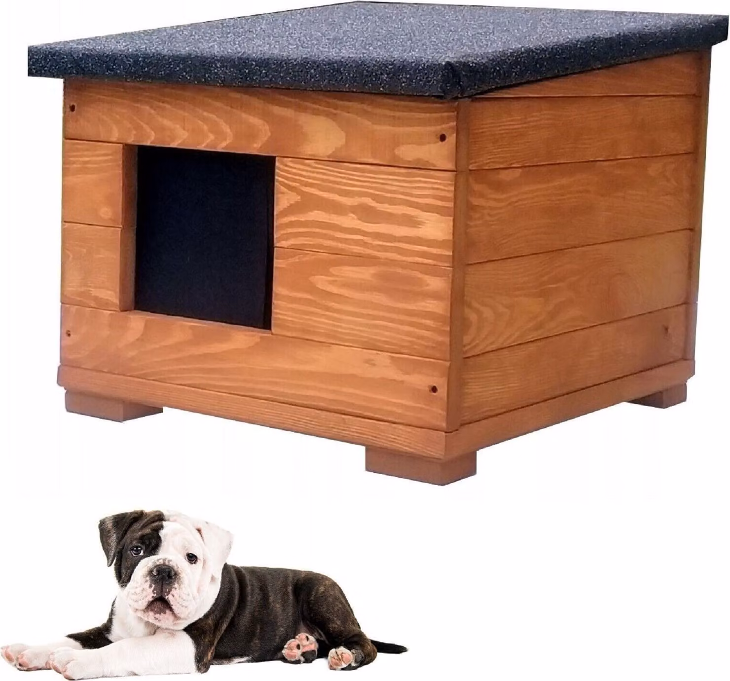 Cuccia per cani Casetta per cani in legno Casetta per gatti resistente alle intemperie 50x45x41 cm 10893