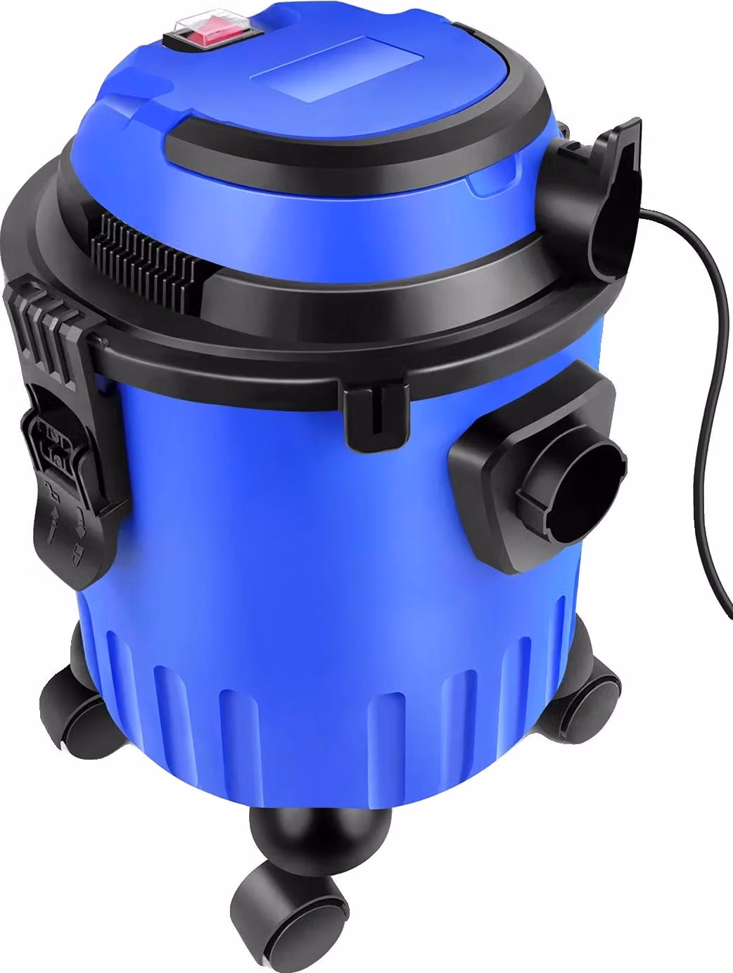 Aspiratore a umido e a secco, capacità serbatoio 15L, potenza nominale 5000W, lunghezza cavo 5m, lunghezza tubo 1,5m, pressione di aspirazione 19KPA