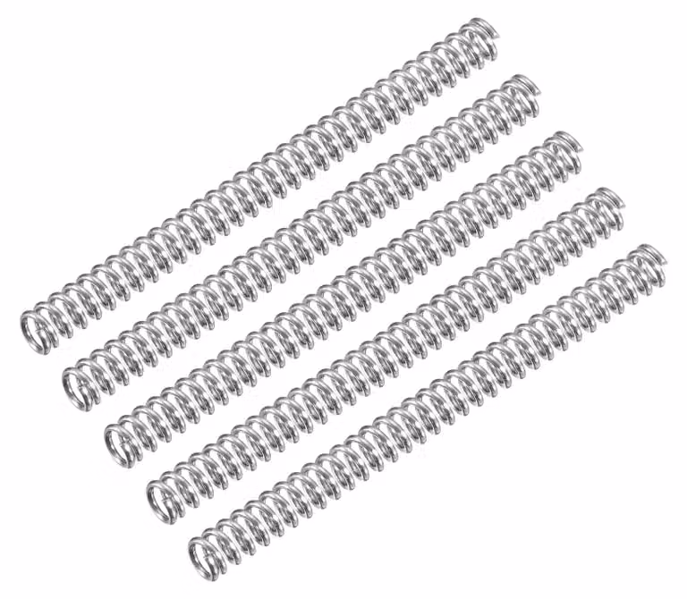5 molle a compression, acciaio inossidabile 304, dimensioni 3x0,4x40 mm, colore argento