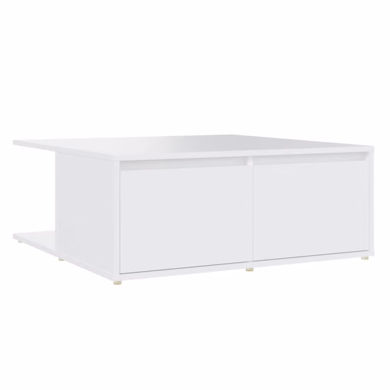 Tavolino da Salotto Bianco 80x80x31 cm in Legno Multistrato