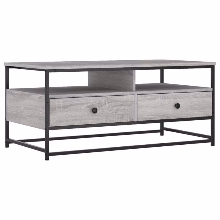 Tavolino da Salotto Grigio Sonoma 100x51x45cm Legno Multistrato