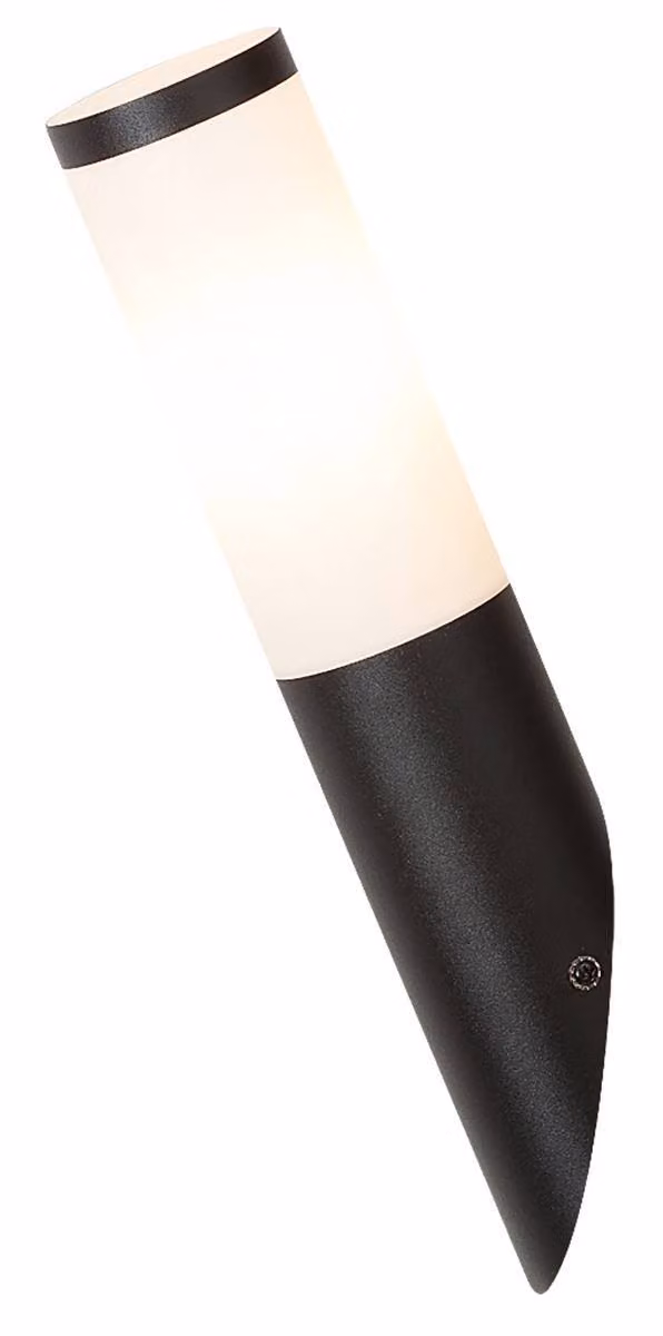 Rabalux 8145 lampada da parete per esterni Torcia nera, E27, acciaio inox, bianco-nero, moderna, IP44, 36,5 cm