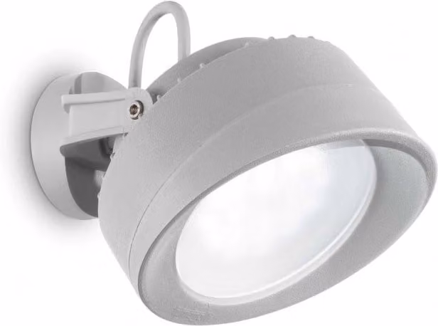 Lampada Da Parete Ideal-Lux Litio Ap1 Grigio con LED e Lampadina Inclusa