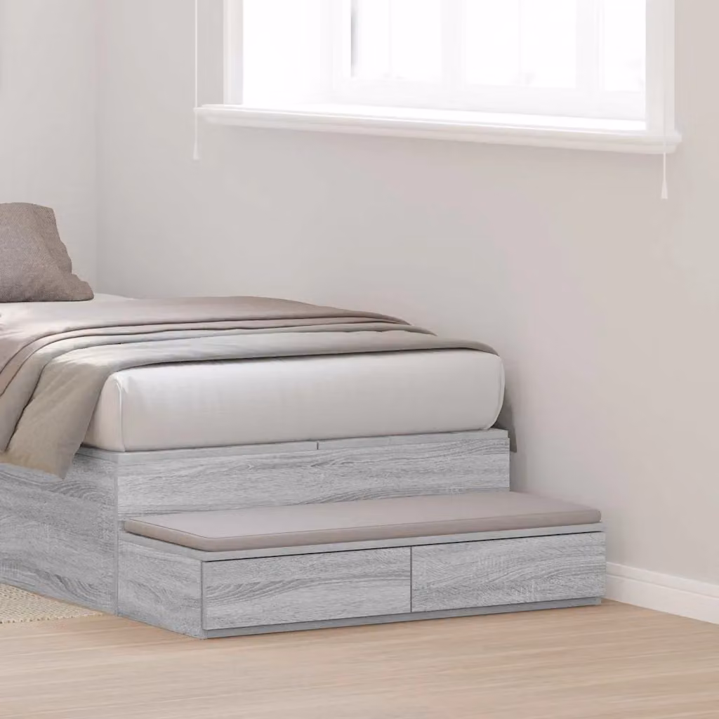 Cassetti per letto vidaXL Grigio Sonoma L 100 cm x P 36,5 cm x H 16,5 cm