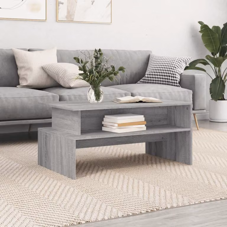 Maison Exclusive - Tavolino grigio Sonoma 90x55x42,5 cm Materiale ligneo