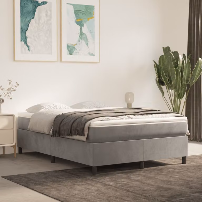 Coprimaterasso traspirante vidaXL in poliestere, disponibile in bianco o grigio, L/P/H: 160 x 220 x 5 cm