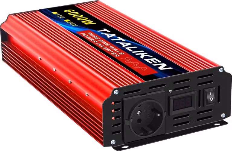 Inverter, uscita CA 220 V, compatibile con prese UE, 24 V 6000 W 220 V 50 Hz UE