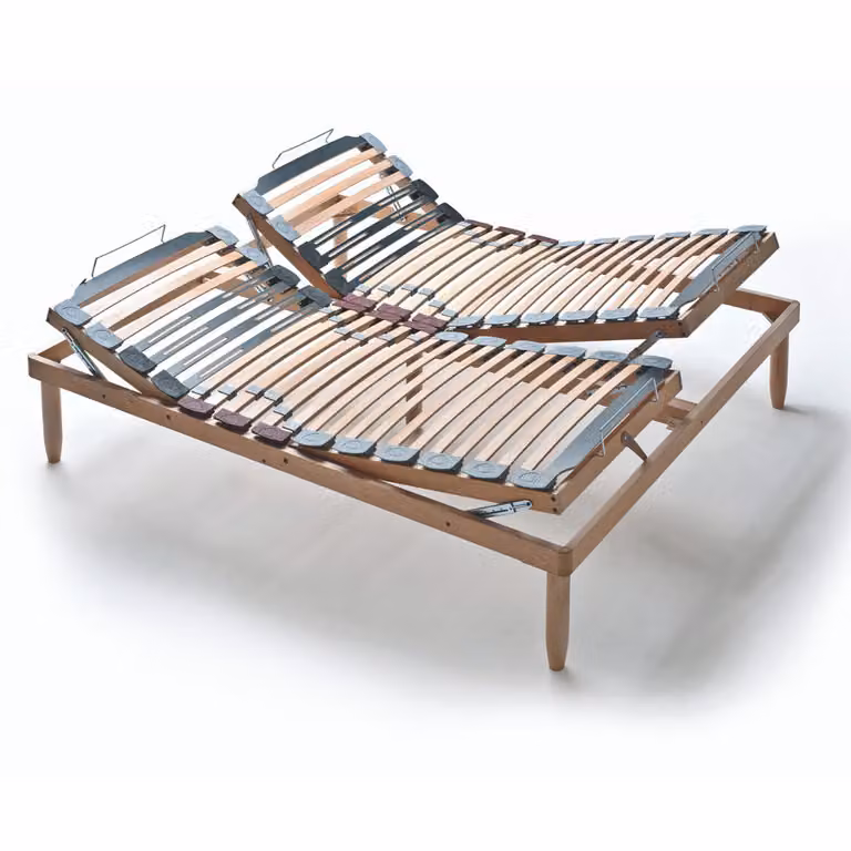Rete in Legno Matrimoniale con Alzate Manuali separate Lemon 165x195 cm