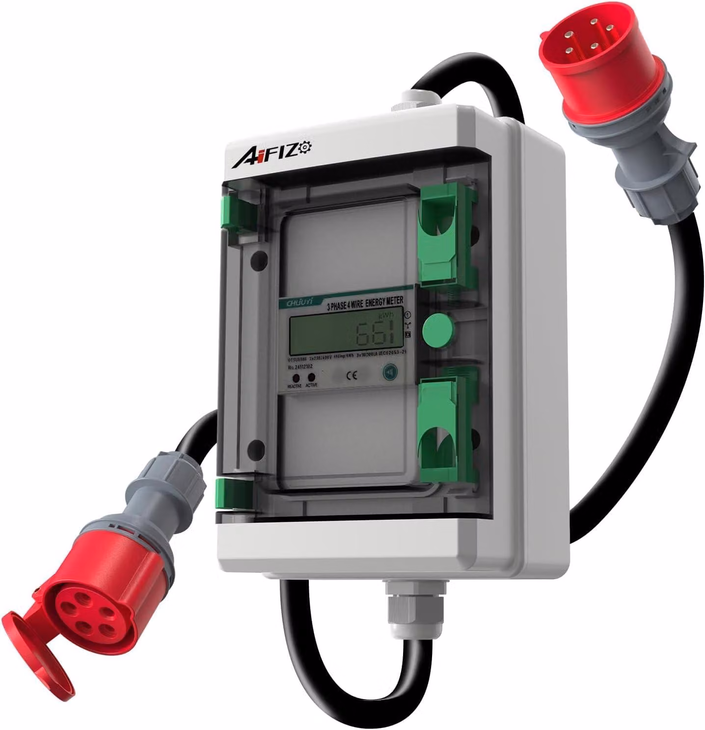 Contatore digitale mobile con reset, 2 moduli, trifase, 16 A, 400 V