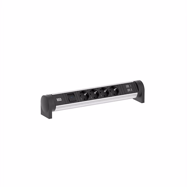 BACHMANN CYCLE Desk 4xCEE7/3 1xinterruttore 1xUSB A/C 22W 0,2m GST18