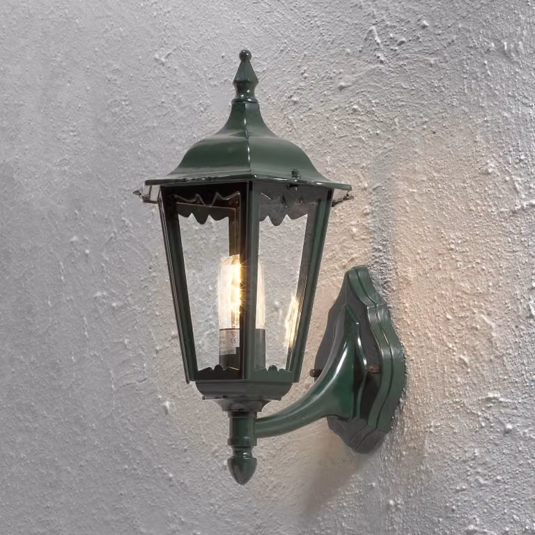 Konstsmide Applique da esterni FIRENZE, Verde, Alluminio, Campagna / Rustiche, Applique da esterni