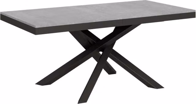 Tavolo allungabile Itamoby Volantis Evolution con telaio Antracite e piano Cemento, L: 90 cm, P: 180/284 cm – 1