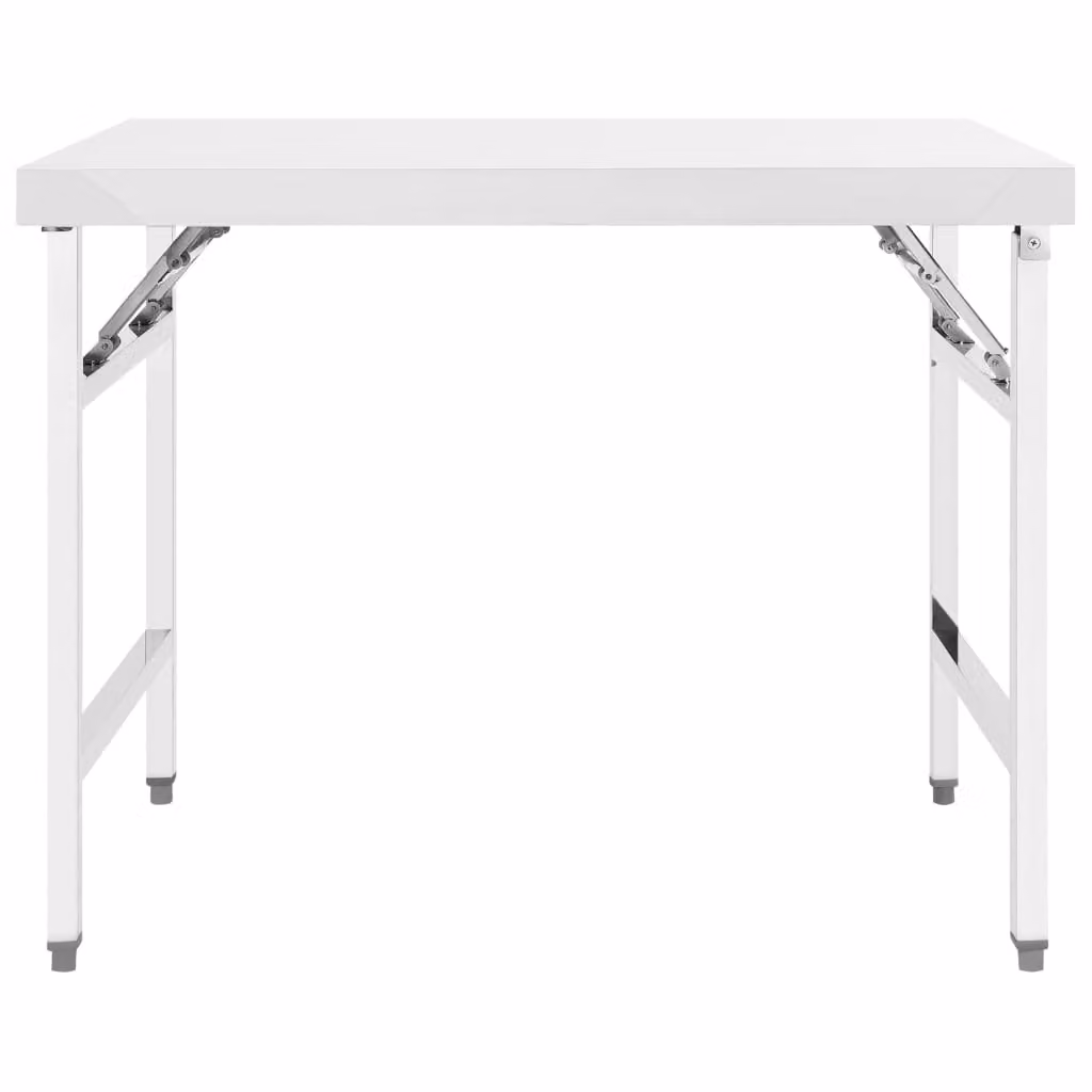 vidaXL Piano di lavoro pieghevole per cucina 100x60x80 cm in acciaio inox