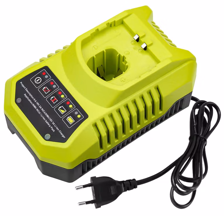 Caricabatterie di ricambio da 3 A per batterie Ryobi da 9,6–18 V