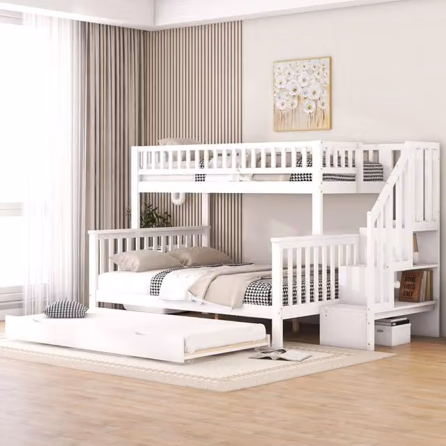 Letto a castello funzione contenitore pino 90x200 140x200 cm