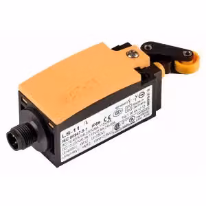 Interruttore di posizione Eaton, leva a rullo, unità completa, 1 N, 1 C, morsetto a gabbia, giallo, plastica, -25 - +70 °C, con connettore M12 integrato, EN 50047 forma E, codice 178136